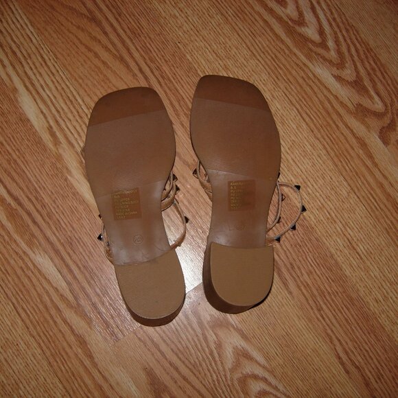 Madden Girl Tan Studded Sandals - Picture 7 of 7